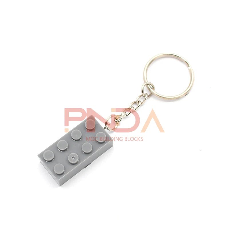 10Pcs MOC 2x4 Schlüssel Kette Bausteine Kreative Geschenk mit MOC Ziegel Keychain Ziegel Platte Kompatibel