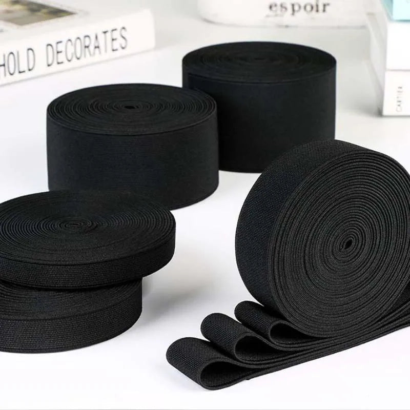 4~8Meter 20mm/25mm/30mm/35mm/40mm/45mm/50mm White Black Nylon Highest Elastic Bands Garment Trousers Sewing Accessories