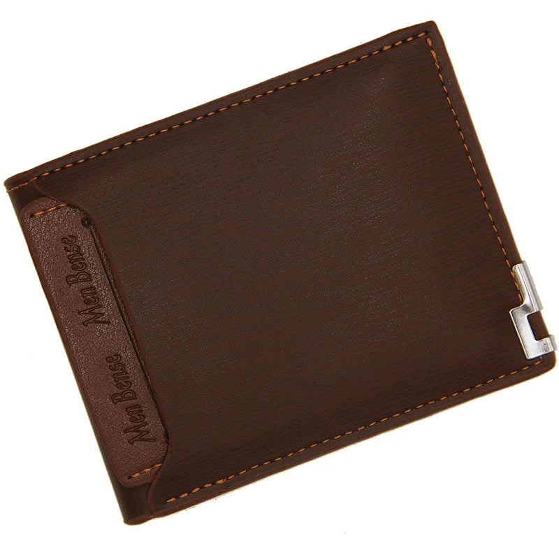 New Men's Wallet Short Multi-function Fashion Casual Draw Card Wallet Card Holders for Men Cardholder Bags with Free Shipping