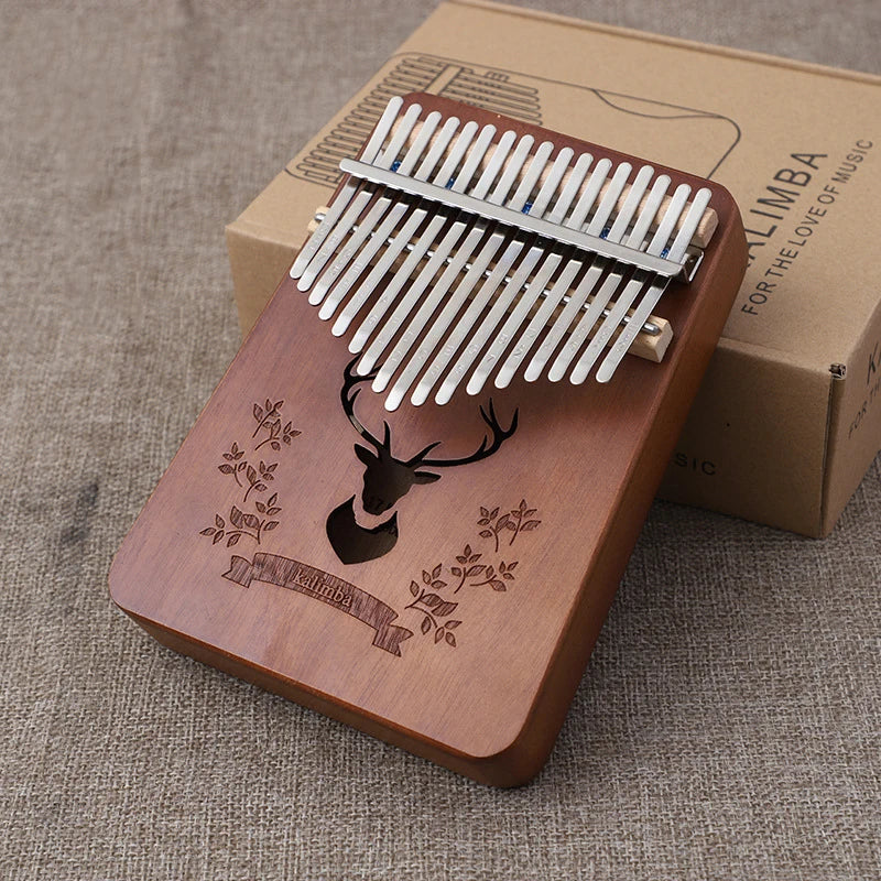 Kalimba music instrument Thumb Piano 17 Keys Mahogany Wood Finger Piano Combinations Gifts for Kids Portable Mbira Finger Piano