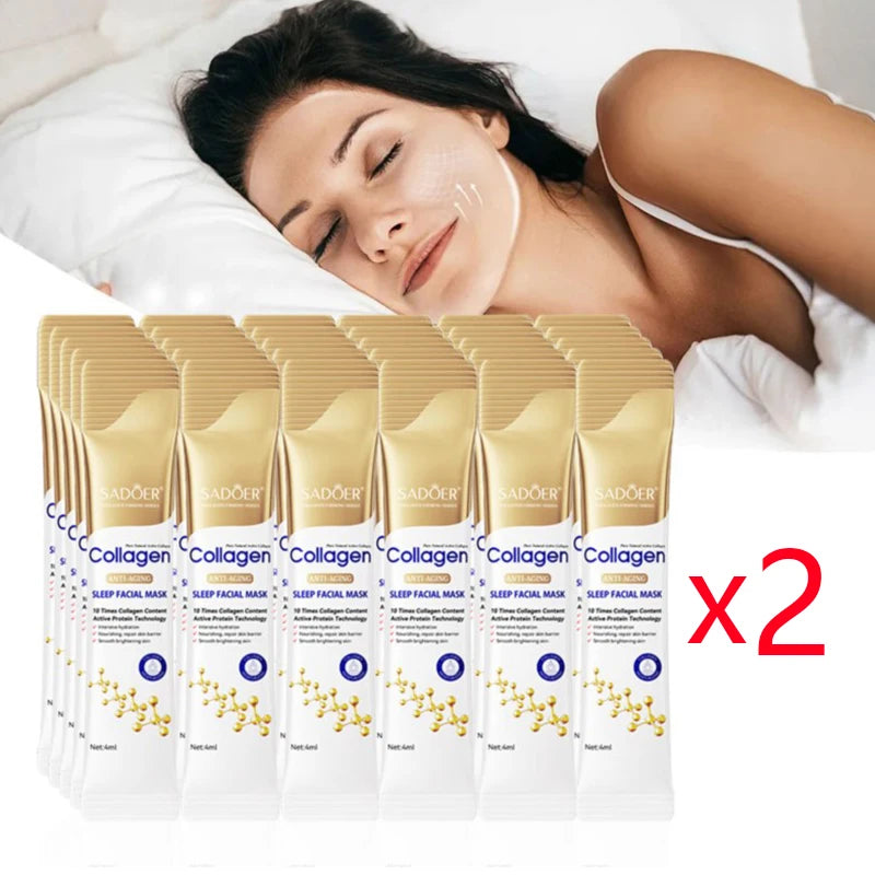 30pcs SADOER Collagen Sleeping Facial Masks Face skincare Moisturizing Brightening Firming Hydrating Face Mask Facial Skin Care