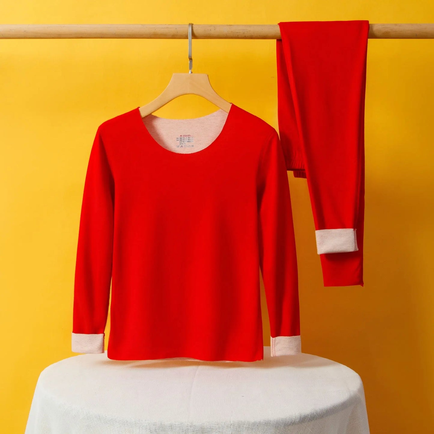 The New Cashmere Silk Thermal Underwear Set of Women's Non-marking Home Wear Wear Grinding Hair Fever Autumn Clothes and Pants