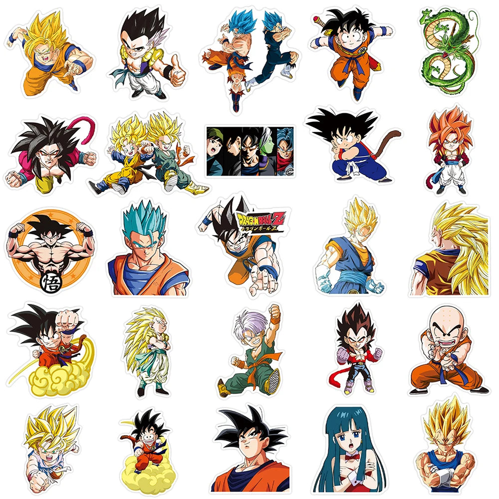 10/30/50pcs Classic Japan Anime Dragon Ball Stickers Kids Decals Toy DIY Laptop Water Bottle Phone Cool Cartoon Son Goku Sticker