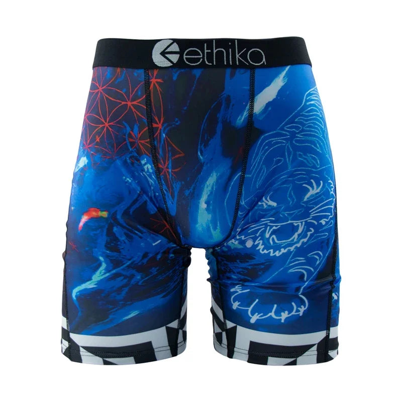 ETHIKA 1Pcs Men Underwear Sexy Boxershorts Breathable Mens Trunks Plus Size S-3XL Man Swimming Underpants Men's Panties Boxers
