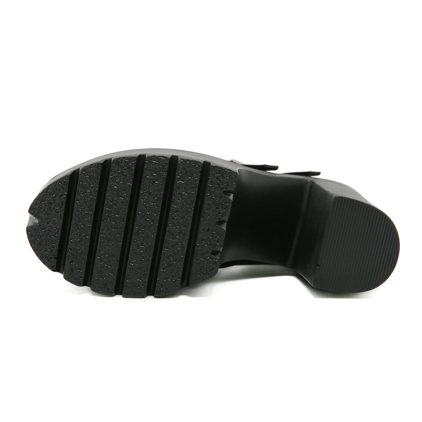 Gdgydh Goth Style Women Block Heels for Halloween Fashion Buckle Strap Dress Pumps Platform Mary Jane Shoes Stylish Back Zipper