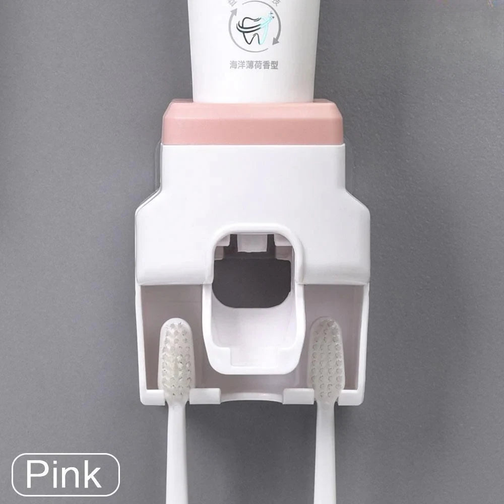 Wall Mount Automatic Toothpaste Dispenser Bathroom Supplies Toothpaste Squeezer Toothbrush Holder toothpaste squeezer