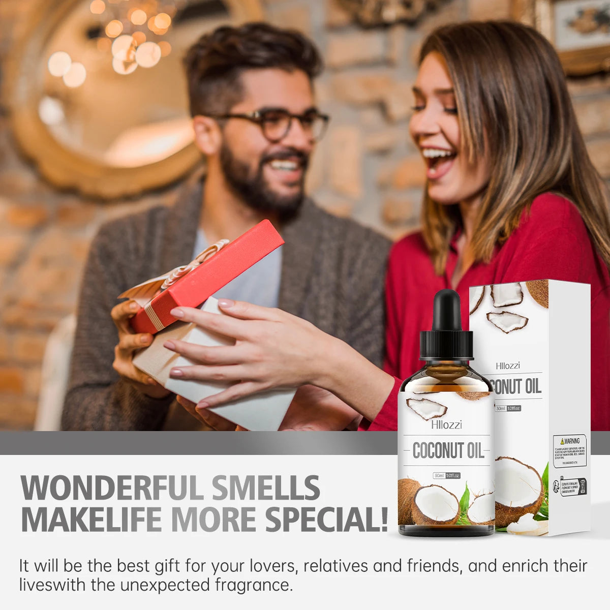 Ätherisches Kokosöl, geeignet für Massage, Schaben, Aromatherapie, Diffusor für Gesicht, Haare, Wimpernpflege, universelles ätherisches Öl