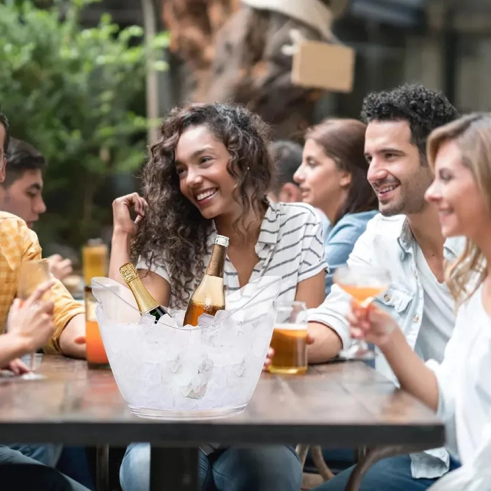 Acryl-Eiskübel, transparenter Eiskübel, Getränkekühlkübel, Party-Champagnerkübel, unverzichtbar für die Unterhaltung von Gästen