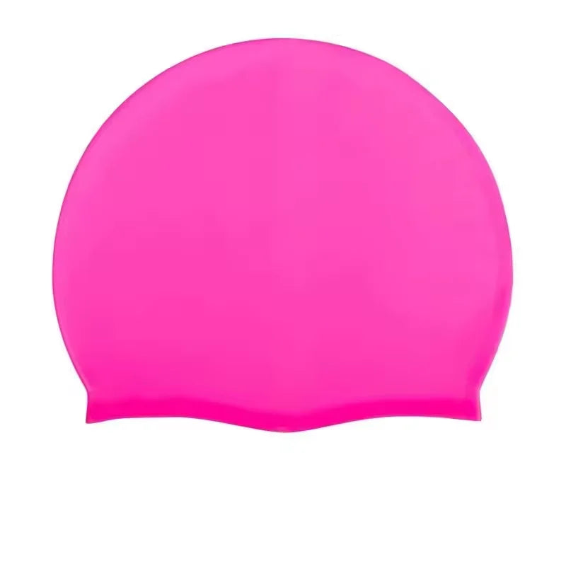 Unisex Adult Silicone Swim Cap Waterproof Swimming Hat Non Slip Bathing Pool Hat Elastic Silicone Cap for Long and Short Hair