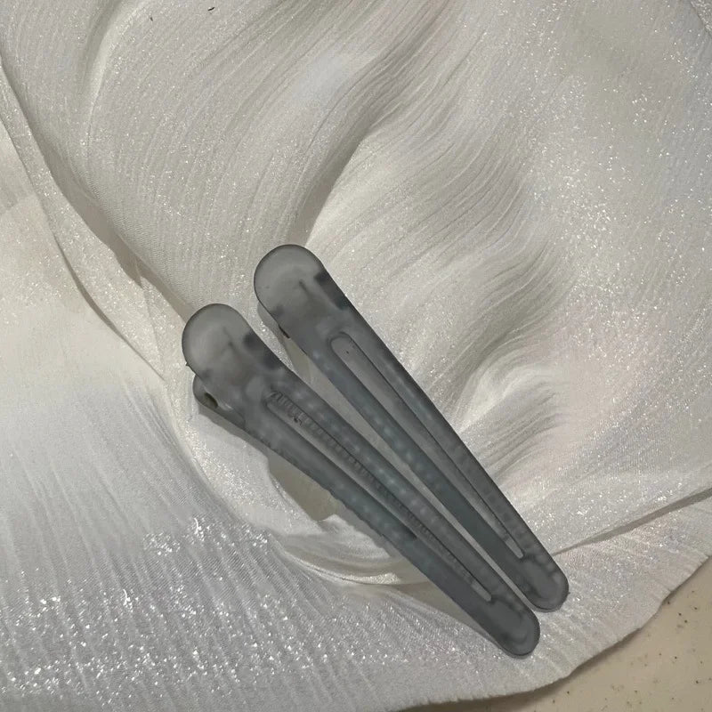 2pcs Colorful Fix Hair Hairpins Frosted Duckbill Clip Fashion Bangs Hairdressing Hair Pins Barrettes Headwear Accessories