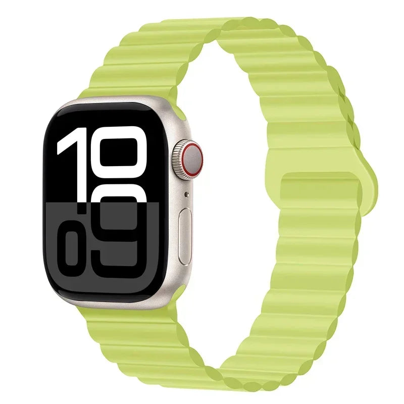 Magnetic Strap For Apple Watch Bands 46mm 42mm 49mm 45mm 44mm 41mm Silicone Sport Bracelet iWatch Series ultra 10 9 8 7 6 5 SE