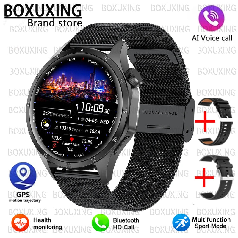 2025 New For Huawei GT5 Pro Smart Watch Men HD AMOLED Screen GPS Motion trajectory Heart Rate Bluetooth Call 1.52" SmartWatch