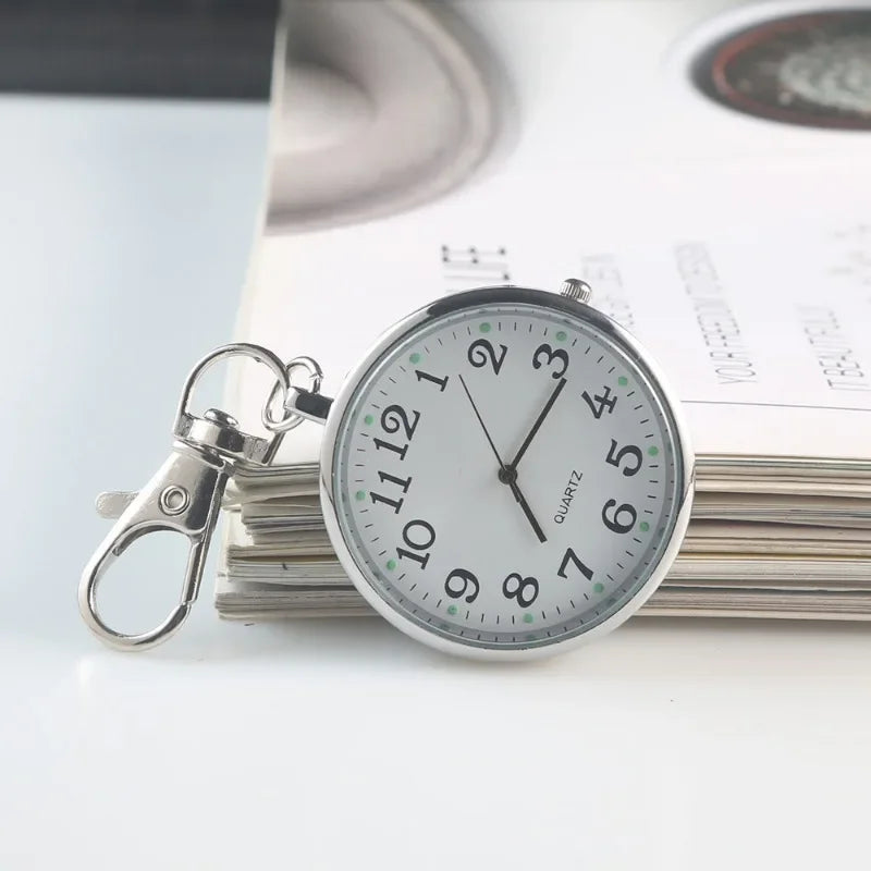 Pocket Watches Nurse Pocket Watch with Keyring Doctors Student Exam Quartz Watch Medical Vintage Watch Child Gift