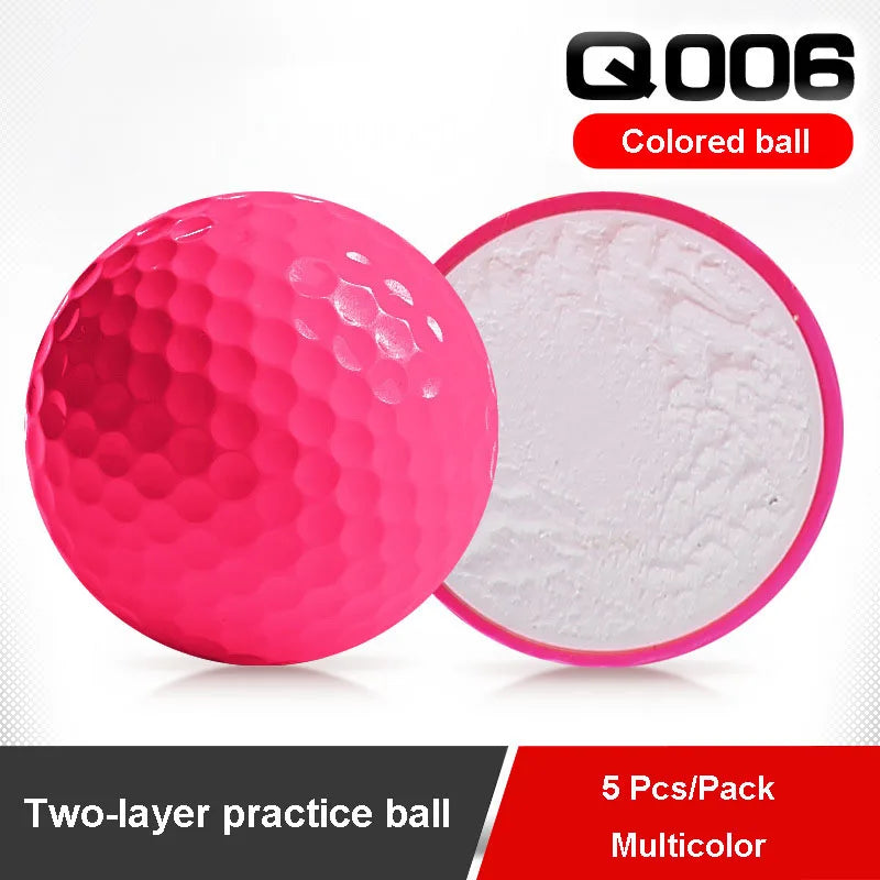 5Pcs/Pack PGM Golf Color Ball New Golf Color Ball Two/Three Layer Practice Ball Multi Color Solid Ball Q006