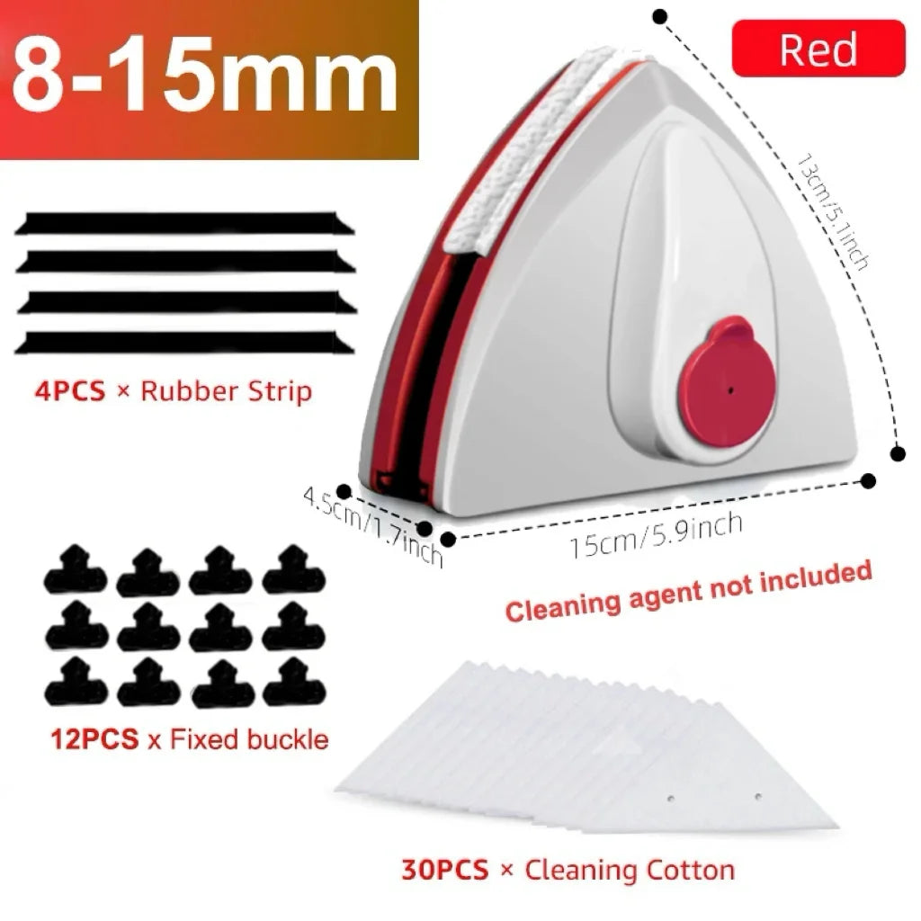 2024 New Magnetic Glass Window Cleaning Tool Water Discharge Double-layer Wiper Household Special Magnetic Window Cleaner