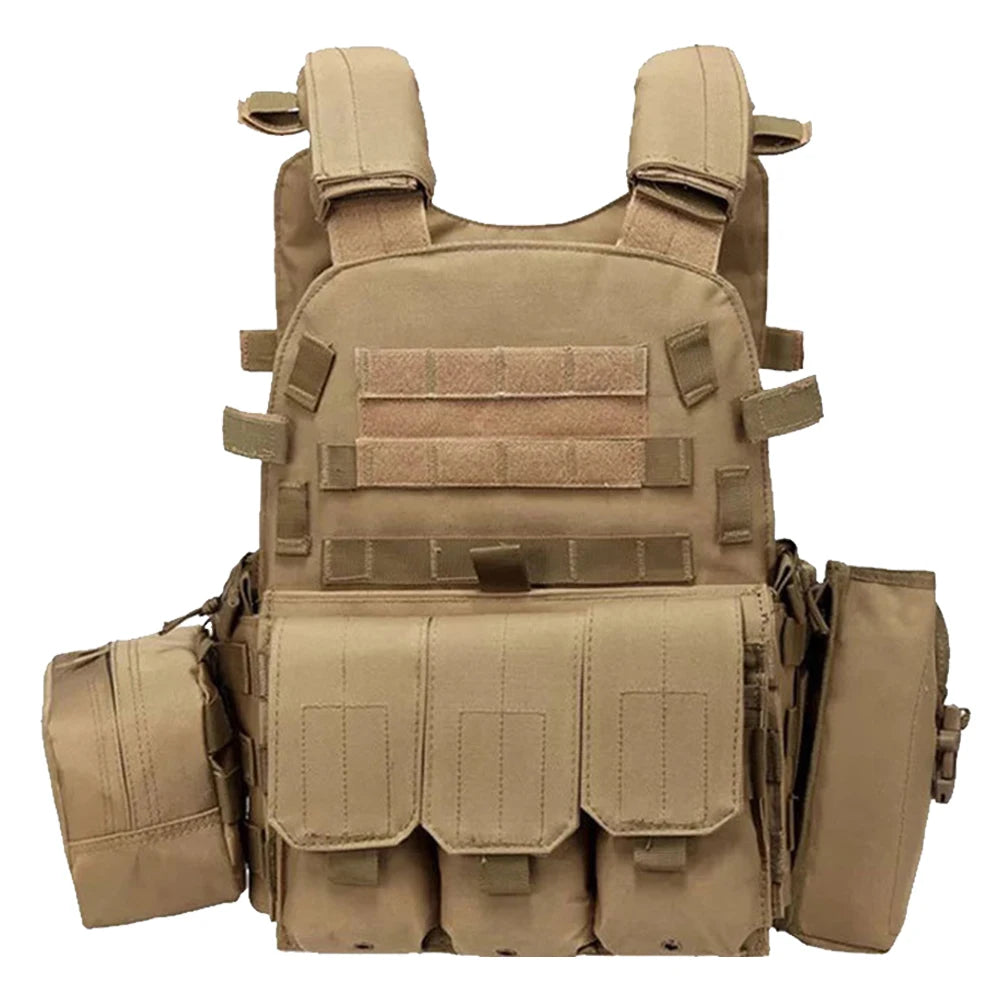 Nylon Tactical Vest Body Armor Hunting Carrier Airsoft Accessories Men Combat MOLLE Camo Military Army Vest Outdoor CS Hunting