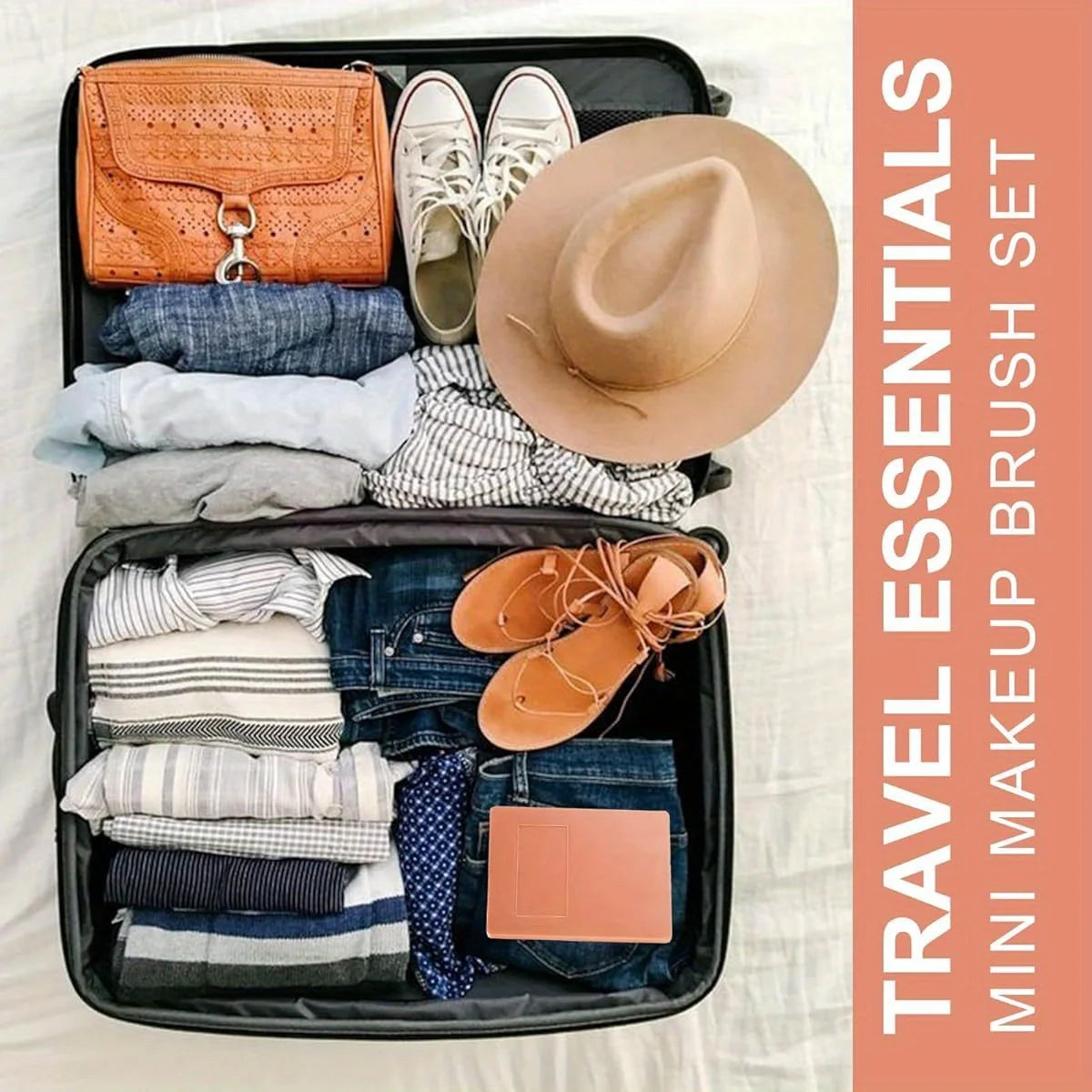 Travel Makeup Brush Set, 5-Piece Professional Mini Makeup Brush Set, Multiple Brush Heads, Compact And Portable, With Storage Bo