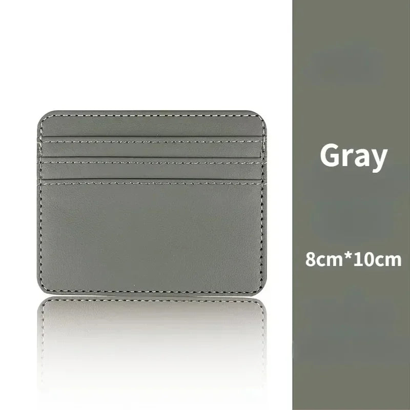 Fashionable men's and women's ultra-thin PU ID card bag credit card holder mini credit card holder