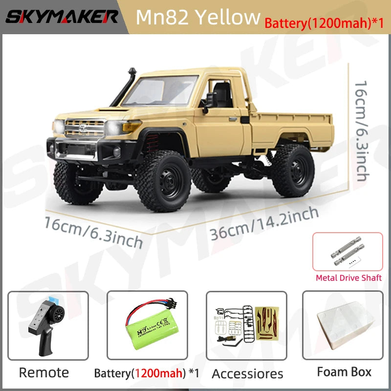 1:12 Rc Car Skymaker Mn Model Mn82 Retro Full-scale Simulation LC79 RTR 2.4g 4WD 280 Motor Remote Control RC Truck Model Car Toy