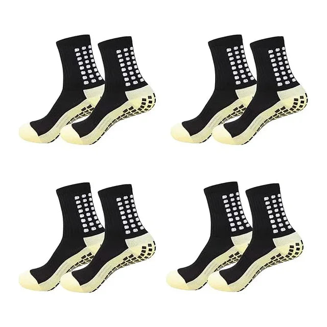 4 Pairs Anti-slip Football Socks Men Woman Non-slip Soccer Basketball Tennis Sport Socks Grip Cycling Riding Yoga Socks