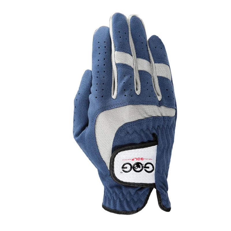 Golf Glove For Men 1pc Blue Sport Fabric Breathable Left Right Hand New Brand Dropship Magic Tape baseball Tennis Glove