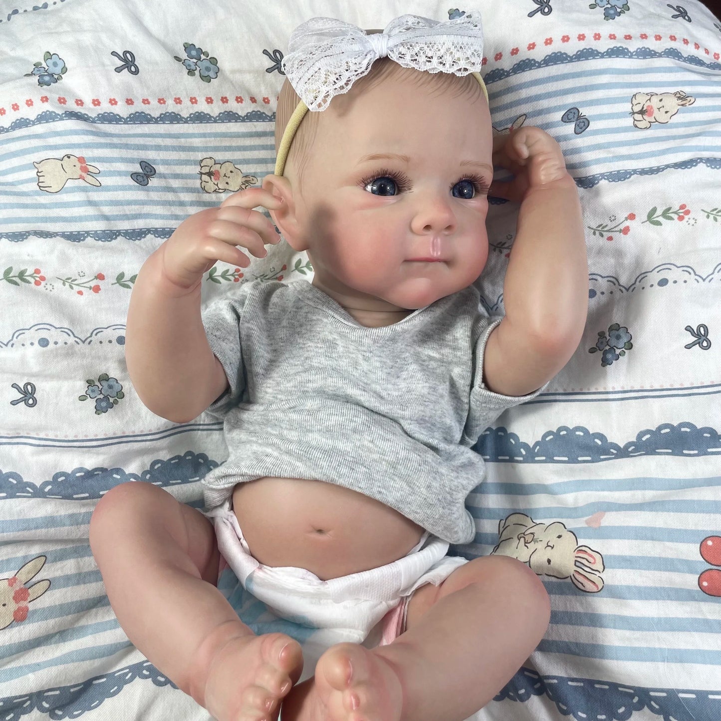 MRB 18 Inch Bettie Full Body Vinyl Girl Washable Reborn Baby Doll With Painted Lifelike Hair Bebe Reborn Christmas Toys