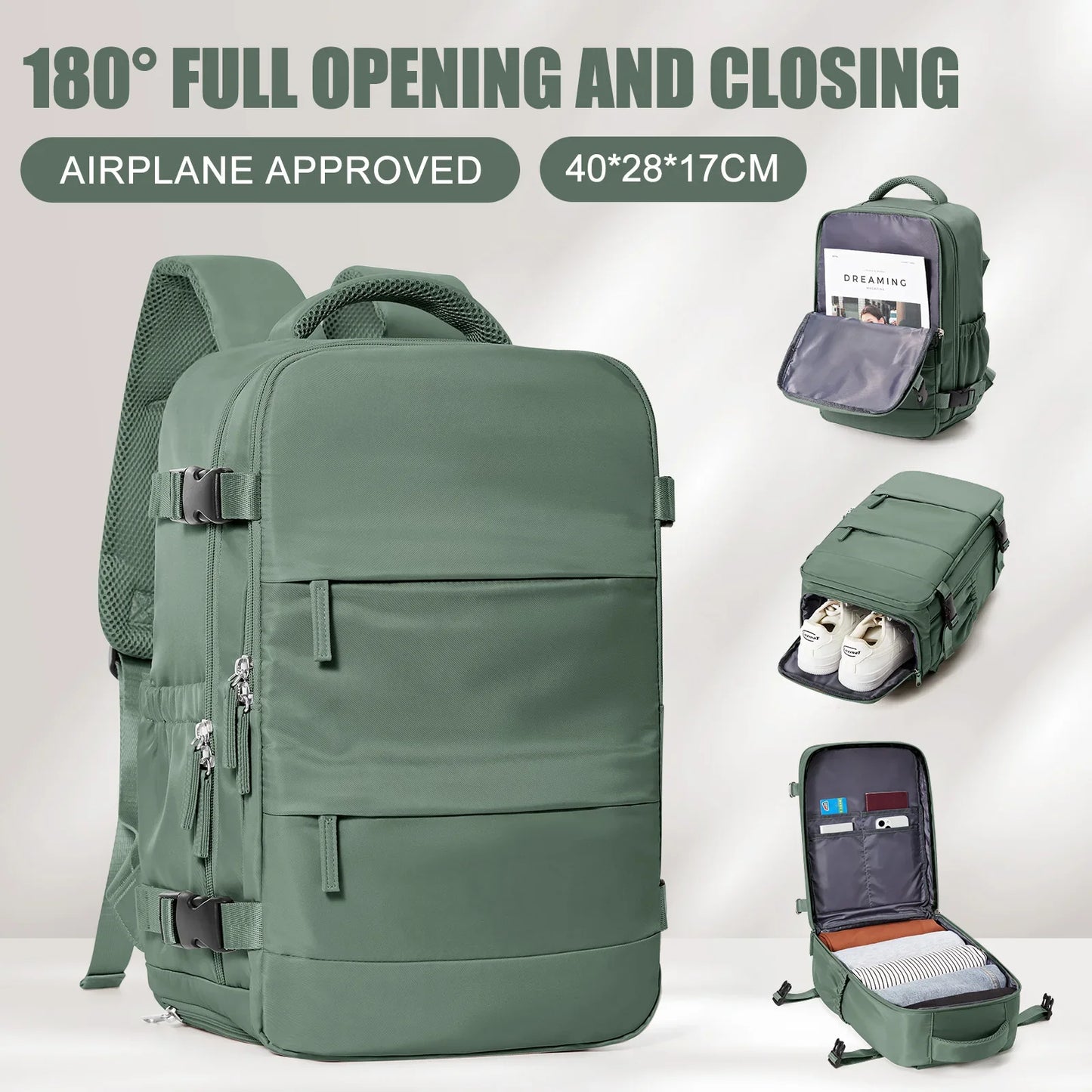 Women Men Hand Luggage Ryanair 40x20x25 Backpack Business Laptop Bag College Travel Backpack Waterproof Carry on Cabin Backpack