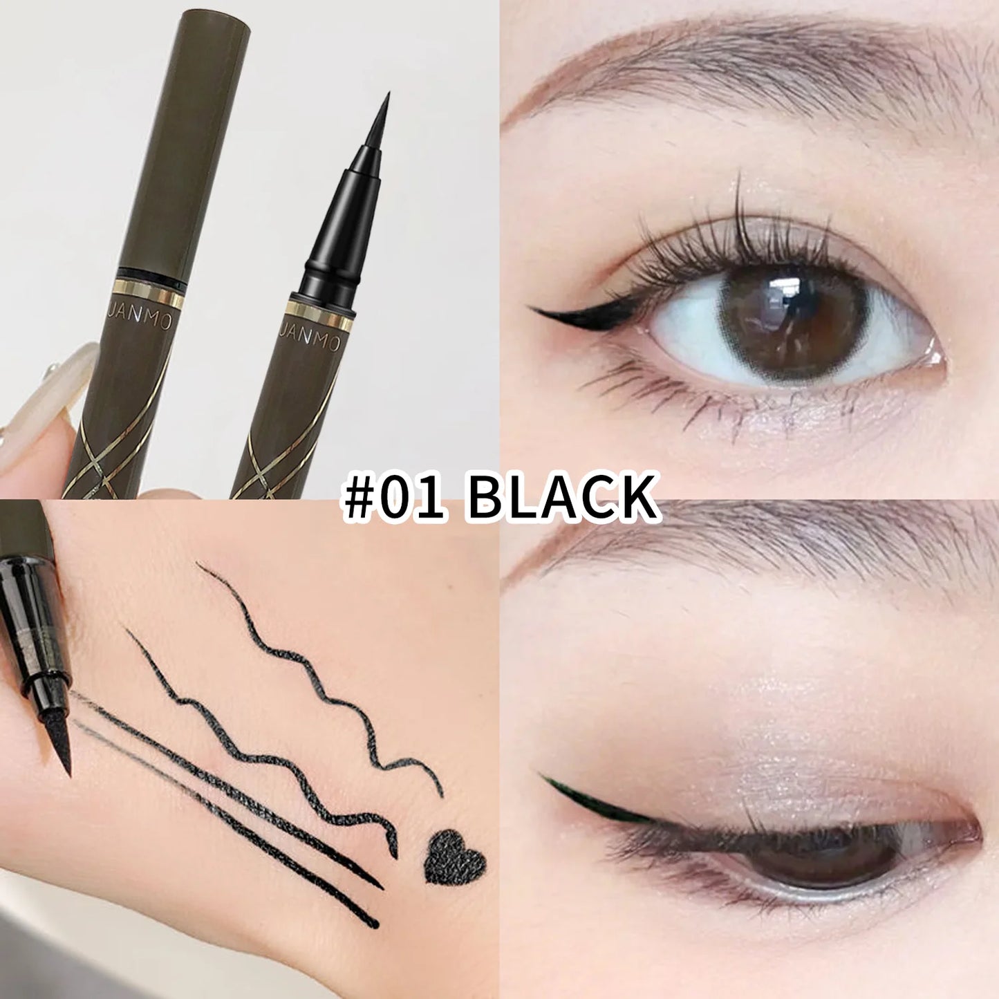 Slim Gel Eyeliner Pen ¨C Smooth & Waterproof, Smudge-Proof, High-Pigment, Easy Glide, Multi-Color, Long-Lasting Eye Makeup