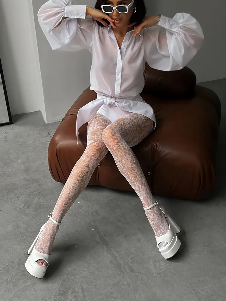 1 Pair Women Floral Patterned Tights2025 Summer y2k Party Stockings Pantyhose for Halloween Cosplay Party Streetwear