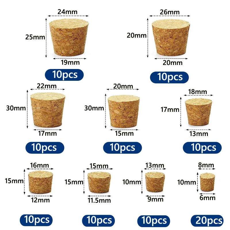 5-100Pcs Wine Corks Corks Wine Stopper Reusable Functional Portable Sealing Stopper for Bottle Bar Tools Kitchen Accessories