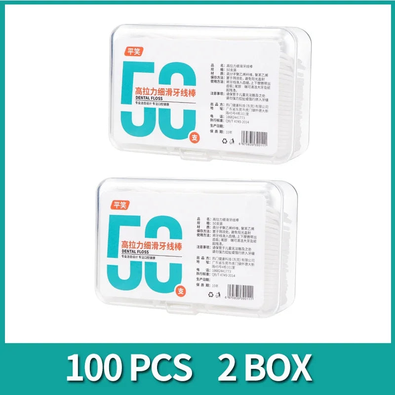 Wholesale 600PCS Dental Floss Dental Floss Picks Clean Between Teeth Interdental Brush Toothpick Floss Picks Oral Hygiene Care