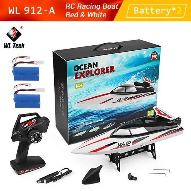 WLtoys WL 912-A RC Racing Boat 35KM/H High Speed 2.4GHz Remote Control Toys Capsize Protection Speedboat BoatsToy Boys Kids Gift