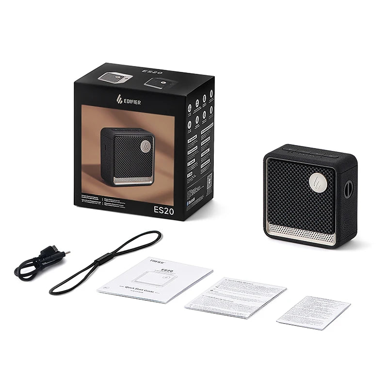 Edifier ES20 Portable Bluetooth Speaker Wireless Speaker IP67 Waterproof Light Effects Outdoor Speakers Deep Bass with Mic
