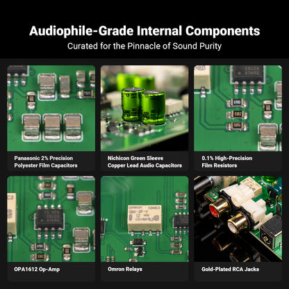 Fosi Audio BOX X5 HIFI Phono Preamp, Mini Preamplifie Home Audio for MM/MC Cartridge Turntable RIAA Preamplifier compact with V3