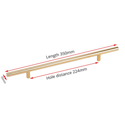 Black Gold Cupboard Handle Brushed Stainless Steel Kitchen Cabinet Door Knob Furniture Drawer Pull  Hardware Pulls  Bar Handle