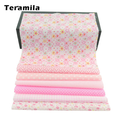 Teramila Flower Design 20x25cm 100% Cotton Fabric Telas Patchwork Printed Tissu Handmade DIY Quilting Home Sewing Material Cloth