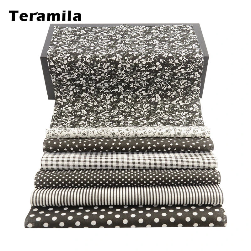 Teramila Flower Design 20x25cm 100% Cotton Fabric Telas Patchwork Printed Tissu Handmade DIY Quilting Home Sewing Material Cloth