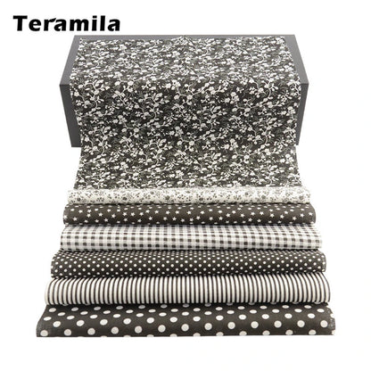 Teramila Flower Design 20x25cm 100% Cotton Fabric Telas Patchwork Printed Tissu Handmade DIY Quilting Home Sewing Material Cloth