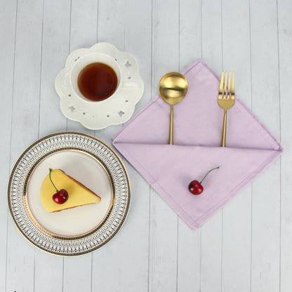 Set of 12 PCS 40x40cm Cotton Linen Blended Cloth Napkins Placemats Soft Dining Table Tea Towels For Home & Events Use