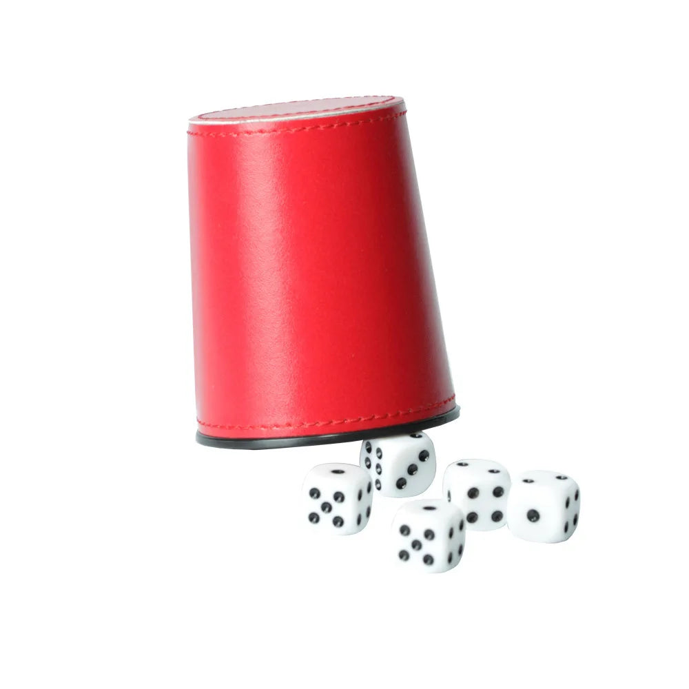 New Imitation Leather PU Trumpet Flannel Dice Cup Bar KTV Entertainment Dice Cup With Dices