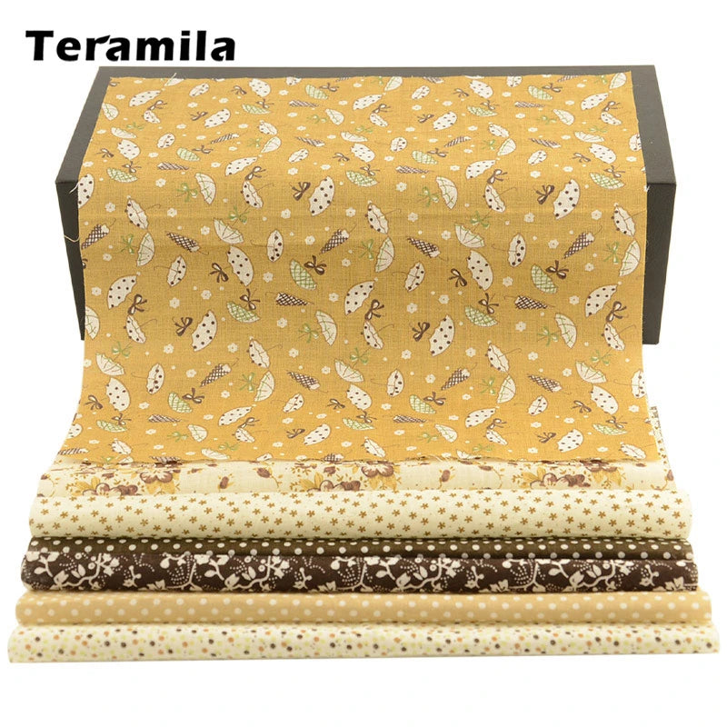 Teramila Flower Design 20x25cm 100% Cotton Fabric Telas Patchwork Printed Tissu Handmade DIY Quilting Home Sewing Material Cloth