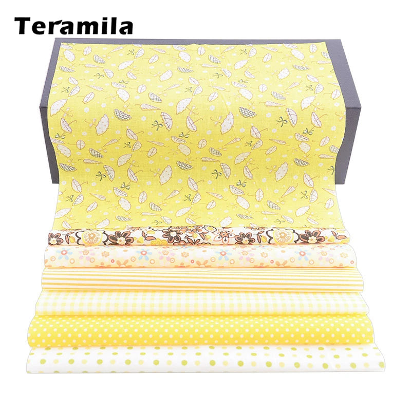 Teramila Flower Design 20x25cm 100% Cotton Fabric Telas Patchwork Printed Tissu Handmade DIY Quilting Home Sewing Material Cloth