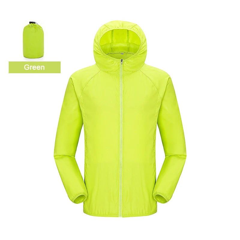 LNGXO Hiking Waterproof Jacket Women Men Camping Running Sun-Protective Windbreaker Quick Dry Outdoor Sport Rain Coat Unisex