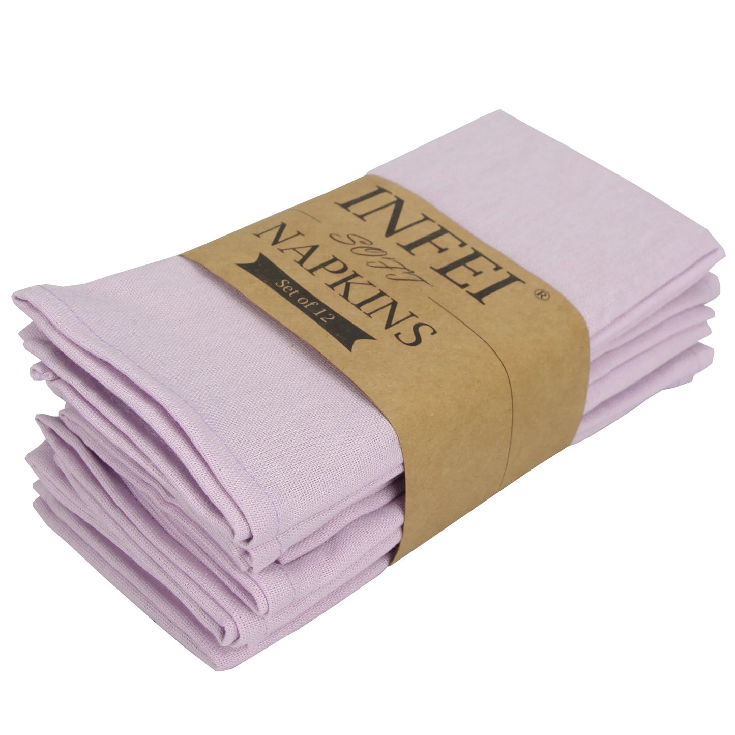 Set of 12 PCS 40x40cm Cotton Linen Blended Cloth Napkins Placemats Soft Dining Table Tea Towels For Home & Events Use