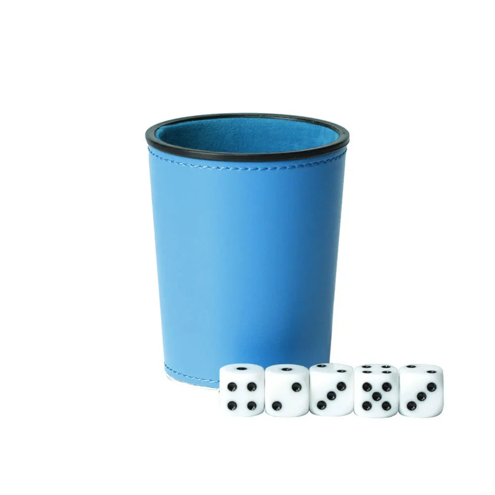 New Imitation Leather PU Trumpet Flannel Dice Cup Bar KTV Entertainment Dice Cup With Dices