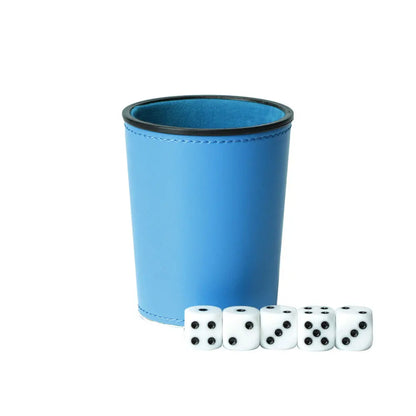 New Imitation Leather PU Trumpet Flannel Dice Cup Bar KTV Entertainment Dice Cup With Dices