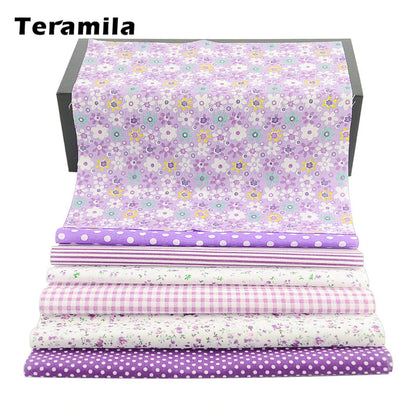 Teramila Flower Design 20x25cm 100% Cotton Fabric Telas Patchwork Printed Tissu Handmade DIY Quilting Home Sewing Material Cloth