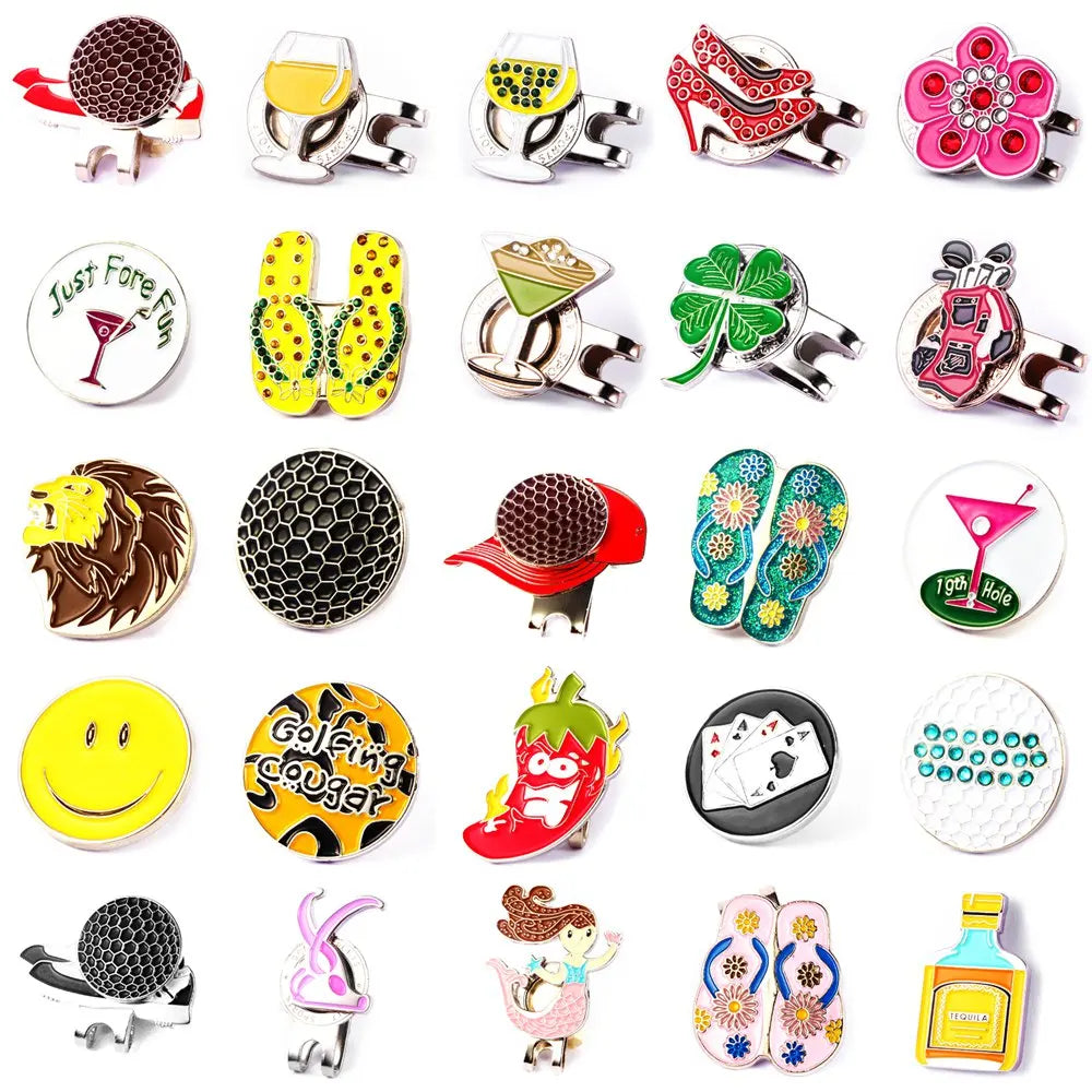New Arrival Golf Marker  Golf Hat Clip Magnetic Alloy Golf Mark for Golf Ball Sport