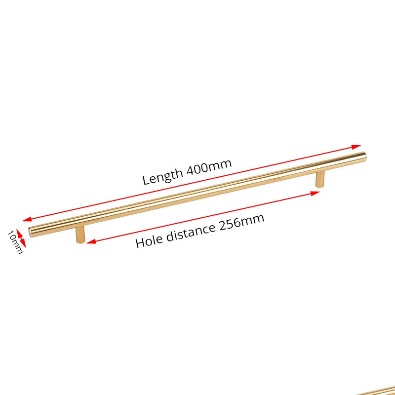 Black Gold Cupboard Handle Brushed Stainless Steel Kitchen Cabinet Door Knob Furniture Drawer Pull  Hardware Pulls  Bar Handle