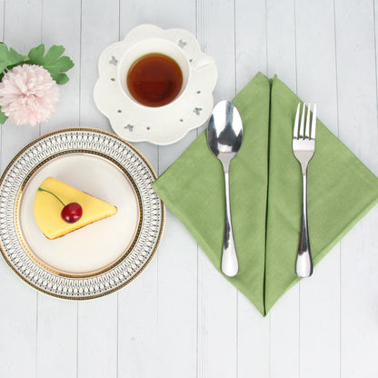 Set of 12 PCS 40x40cm Cotton Linen Blended Cloth Napkins Placemats Soft Dining Table Tea Towels For Home & Events Use